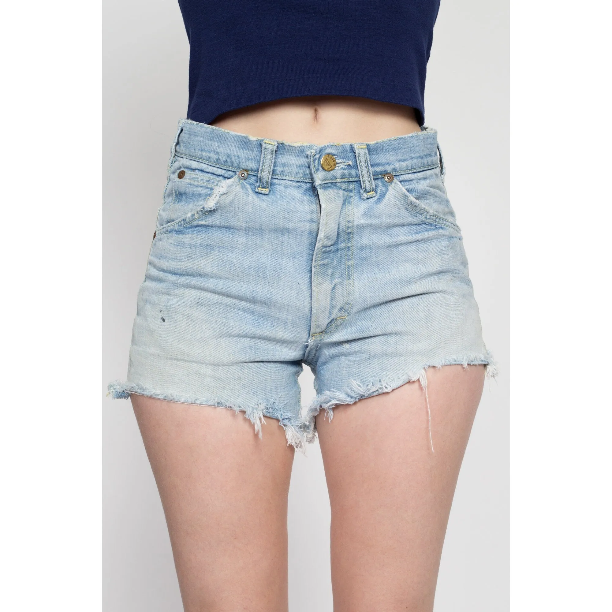 60s 70s Lee Riders Cut Off Jean Shorts - 29" Waist