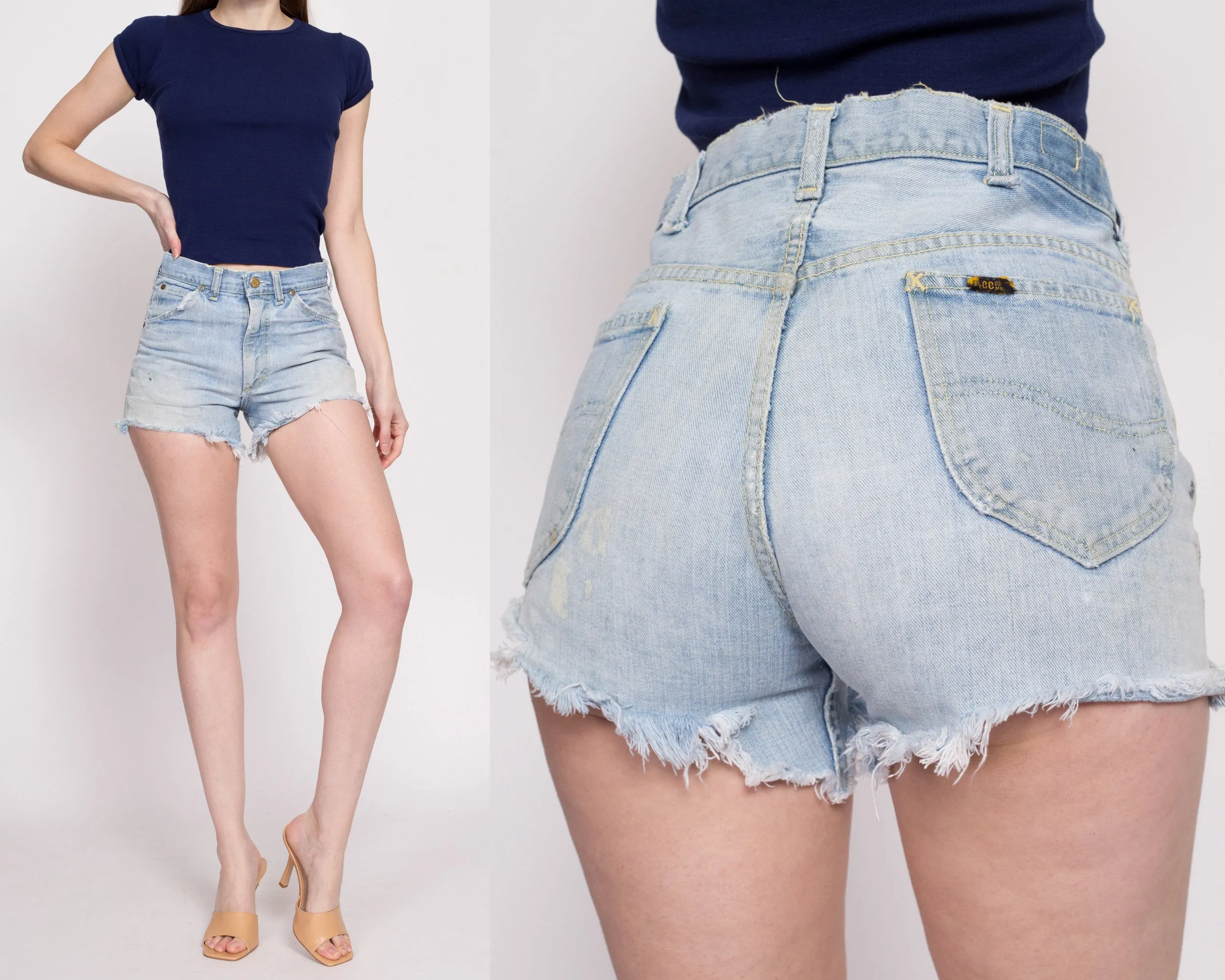60s 70s Lee Riders Cut Off Jean Shorts - 29" Waist