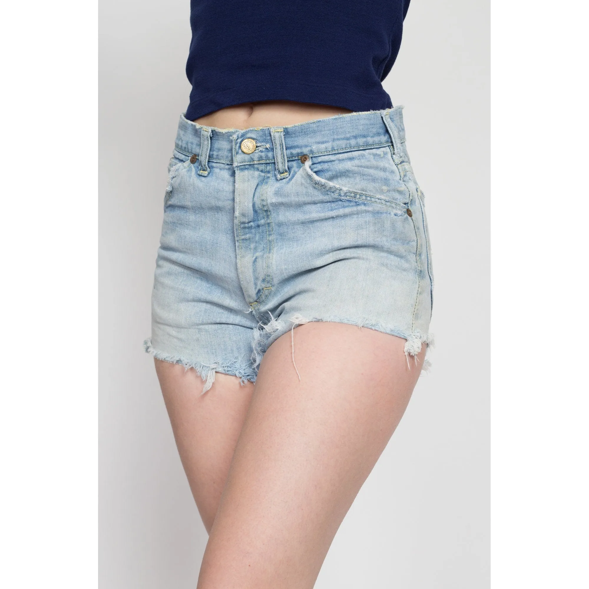 60s 70s Lee Riders Cut Off Jean Shorts - 29" Waist