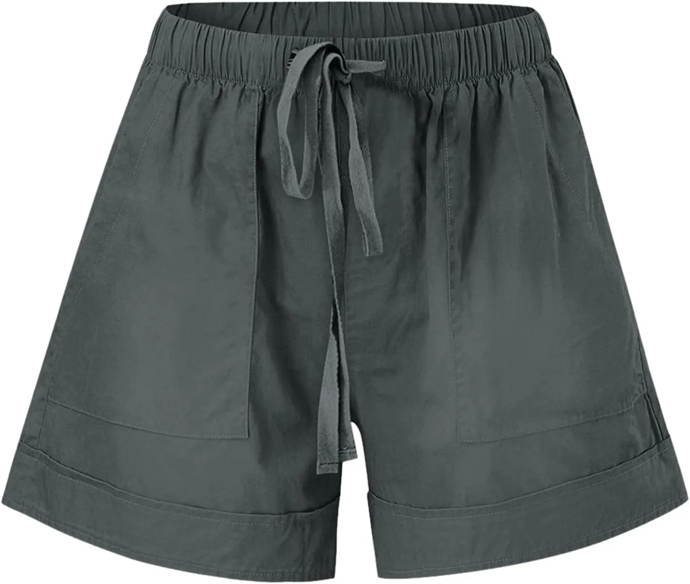 Cotton Shorts for Women Sexy Casual Bermuda Shorts Stretchy Fashion Drawstring Lounge Shorts with Pockets