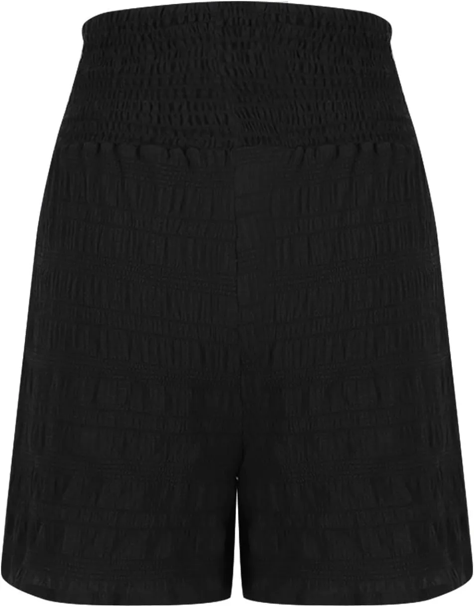 Fashion Flowy Shorts for Women High Waisted Wide Leg Shorts Ruffle Hem Flared Flowy Shorts 2024 Dressy Summer Shorts