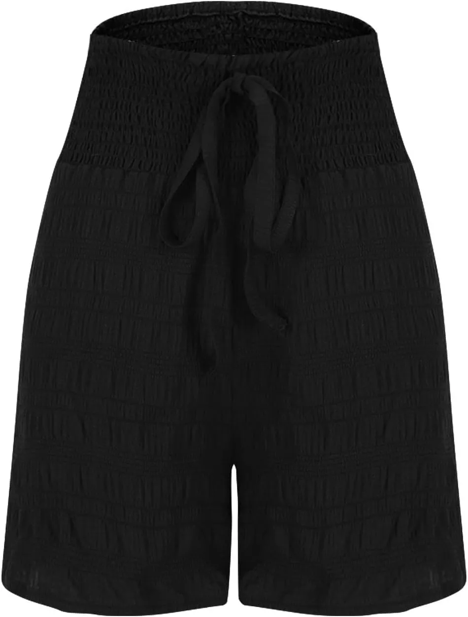 Fashion Flowy Shorts for Women High Waisted Wide Leg Shorts Ruffle Hem Flared Flowy Shorts 2024 Dressy Summer Shorts