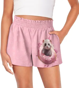 Girls Athletic Shorts with Pockets Casual Running Kids Elastic Tennis Shorts 1-16 Years Old