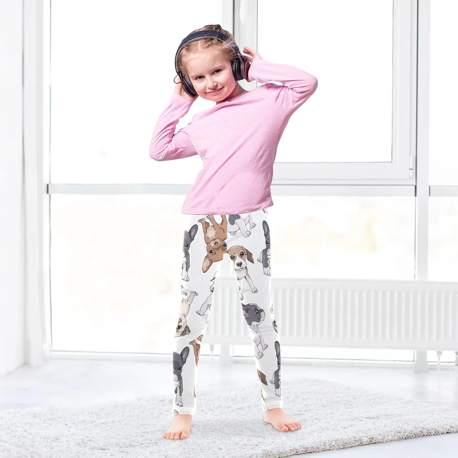 Girls' Leggings Girls Stretch Leggings Dog Puppy Childish Animal Children's Yoga Pants Clothes Kids Dance Tights Place