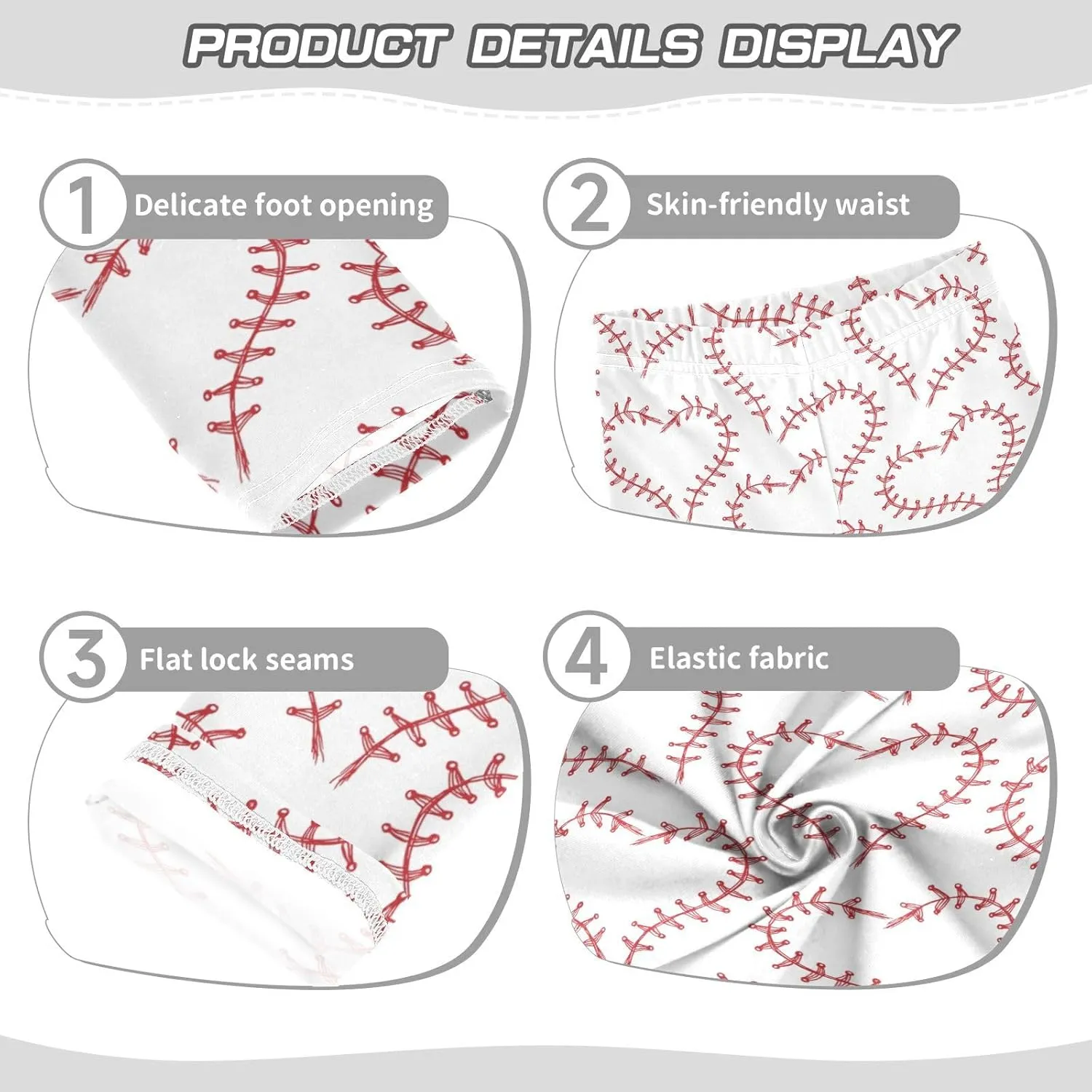 Girls' Leggings Girls Stretch Leggings White Baseball Heart Ball Children's Yoga Pants Clothes Kids Dance Tights Place