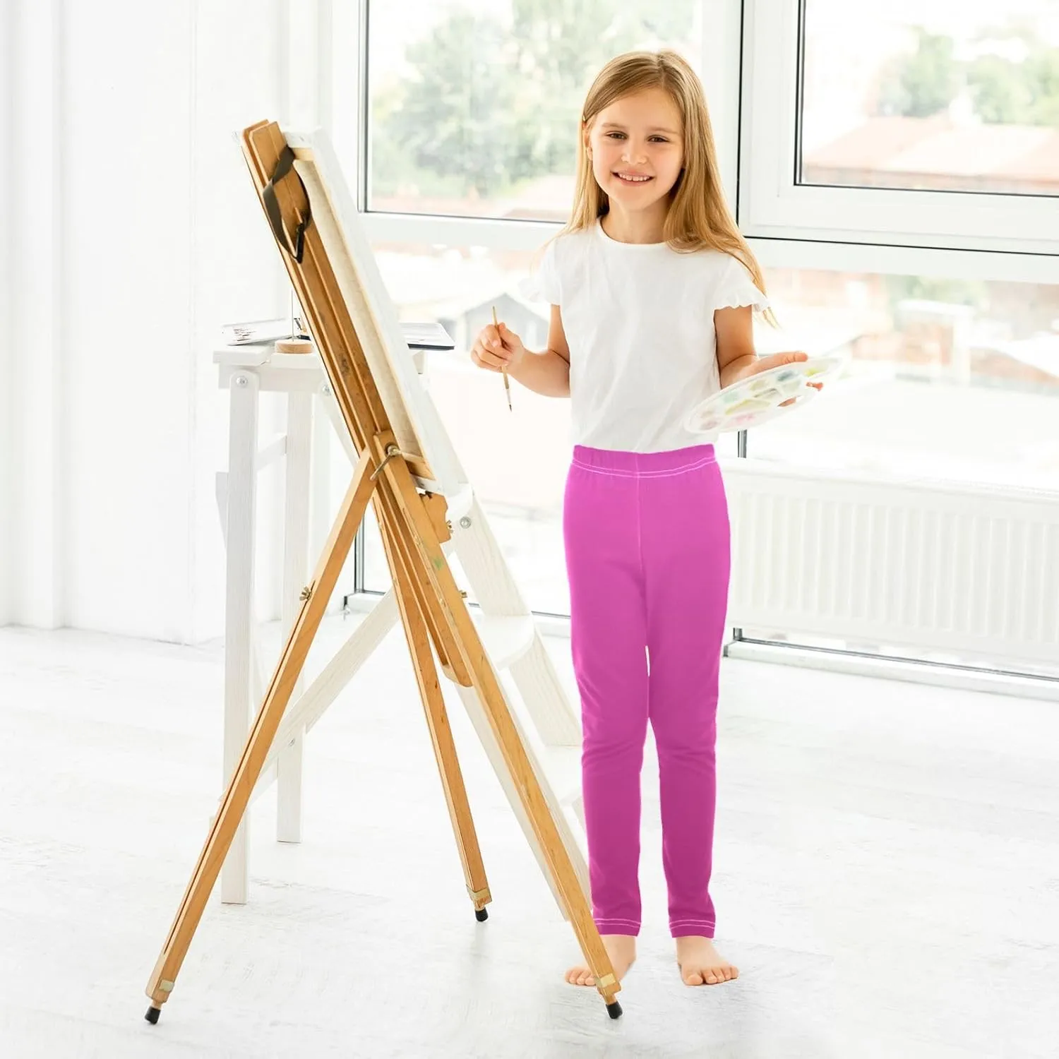 J JOYSAY Yellow Pink Gradient Girls Leggings Girls Printed LeggingsYoga Pants