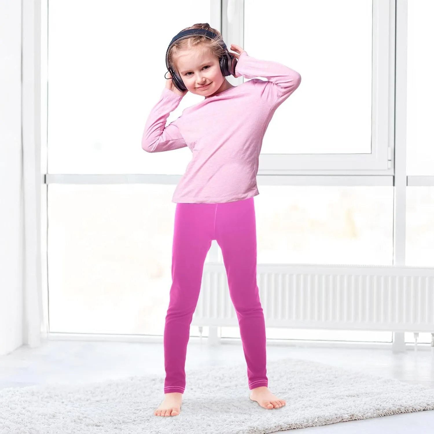J JOYSAY Yellow Pink Gradient Girls Leggings Girls Printed LeggingsYoga Pants