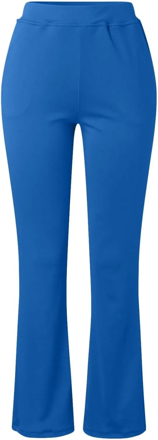 Kubbon Dress Pants Women High Waisted Stretch Yoga Pants Casual Office Work Pants Dressy Straight Leg Business Trousers