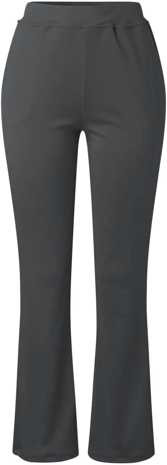 Kubbon Dress Pants Women High Waisted Stretch Yoga Pants Casual Office Work Pants Dressy Straight Leg Business Trousers
