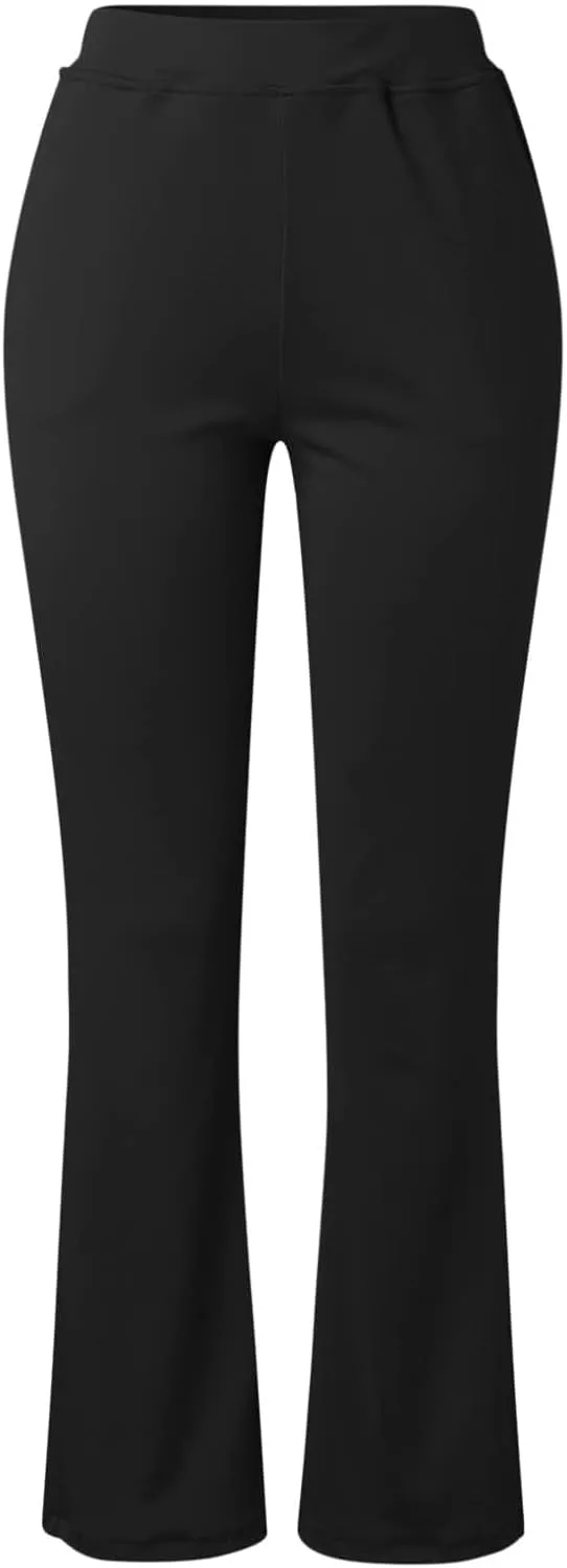Kubbon Dress Pants Women High Waisted Stretch Yoga Pants Casual Office Work Pants Dressy Straight Leg Business Trousers