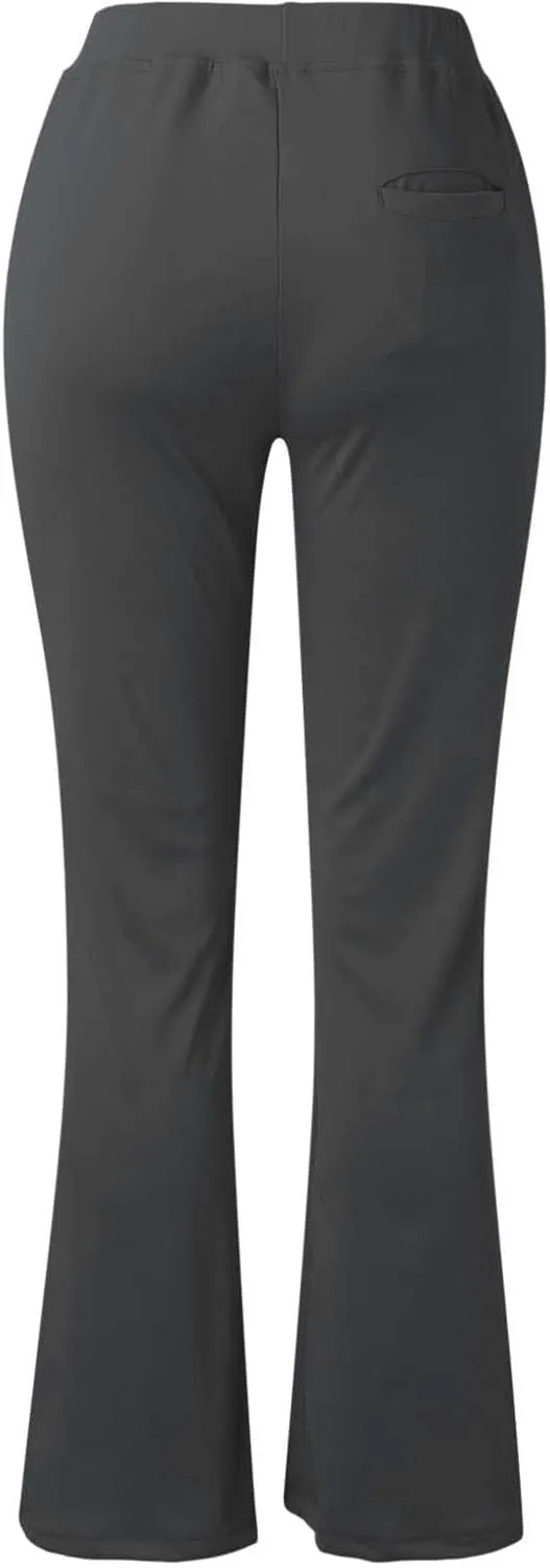 Kubbon Dress Pants Women High Waisted Stretch Yoga Pants Casual Office Work Pants Dressy Straight Leg Business Trousers