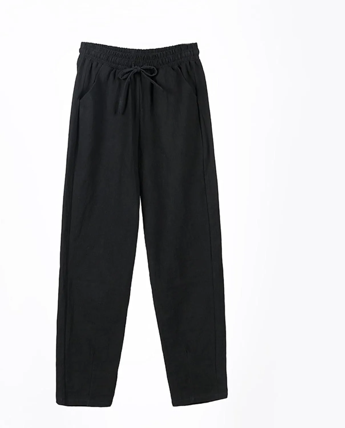 Linen Pants for Women 2025 Drawstring Lounge Trousers Elastic Waist Summer Beach Pant Outfits with Pockets