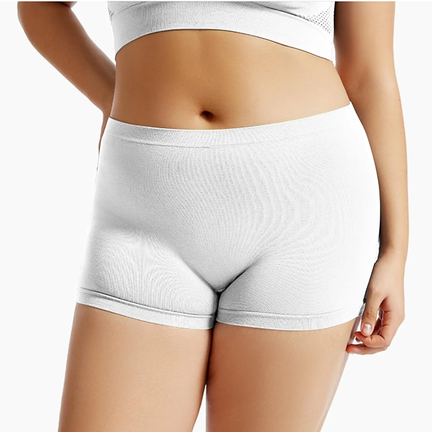 Plus Size Biker Shorts for Women Boxer Leggings Yoga Shorts Ribbed High Waist Workout Shorts Comfy Soft Shorts