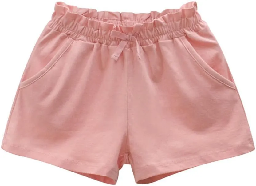 Toddler Girl Shorts Ruffled Pumpkin Bloomers Shorts for Kids Workout Athletic