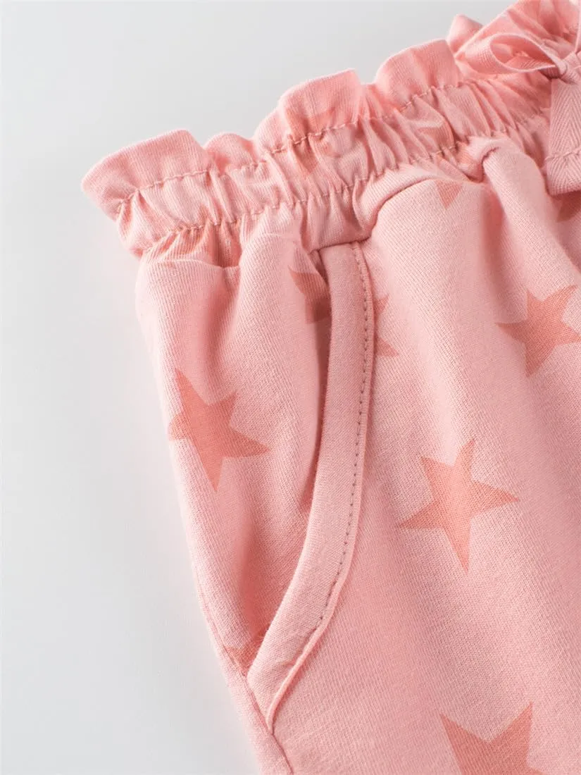 Toddler Girl Shorts Ruffled Pumpkin Bloomers Shorts for Kids Workout Athletic
