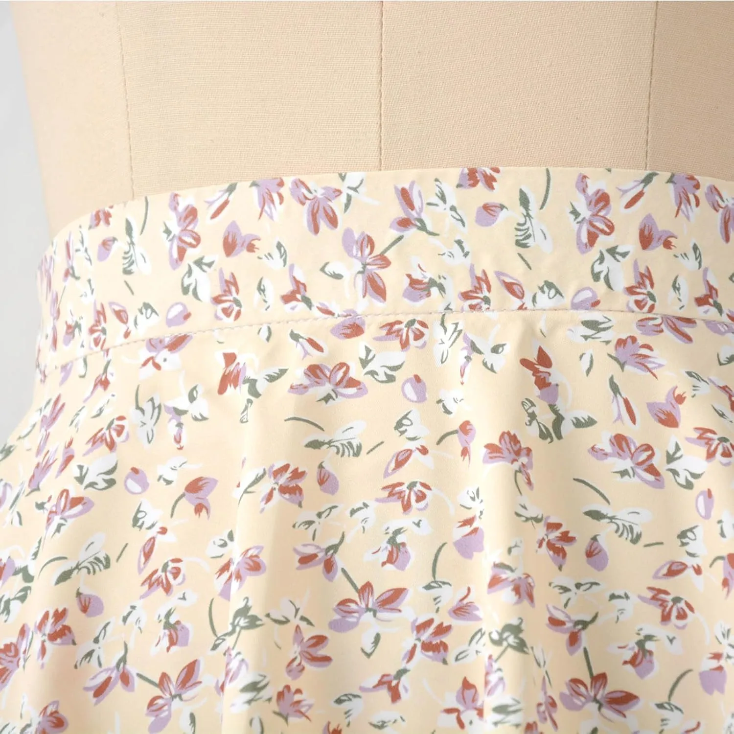 Women Boho Cute Mini Skirt Zip Up High Waist Flowy A-Line Skirts Summer Fashion Versatile Casual Flared Skater Skirt