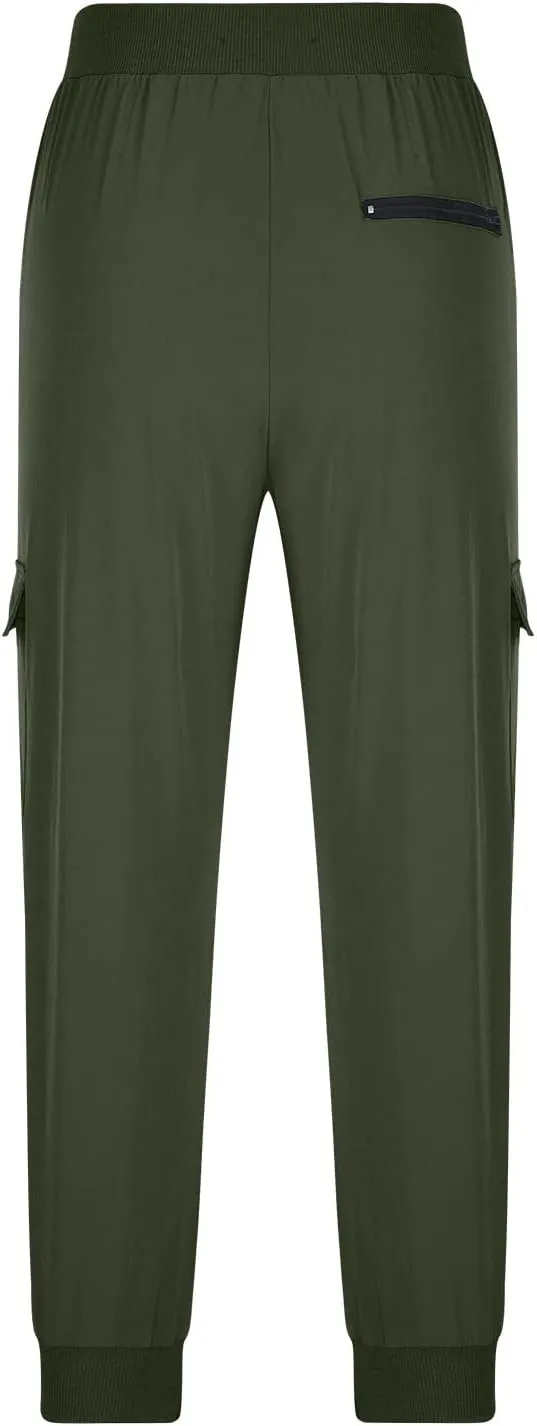 Women's Cargo Joggers Lightweight Quick Dry Hiking Pants Athletic Lounge Casual Travel Petite/Regular/Tall